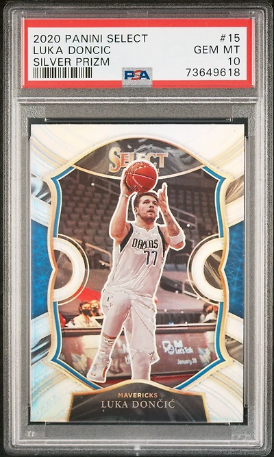 2020 Panini Select 15 Luka Doncic Silver Prizm PSA 10