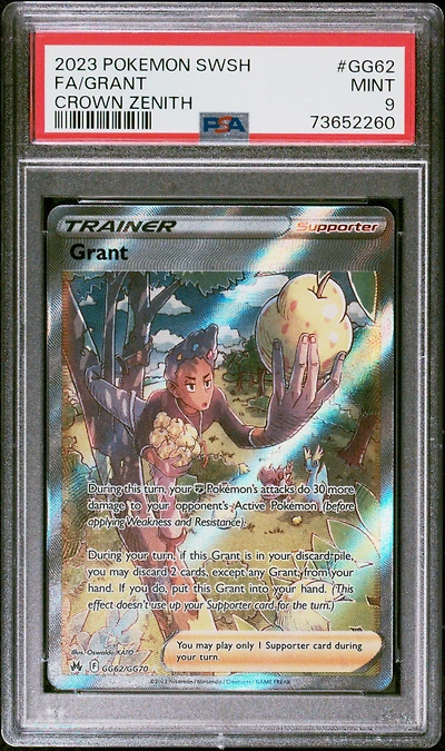 2023 Pokemon Sword And Shield Crown Zenith Gg62 Full Art/grant PSA 9