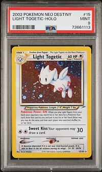 2002 Pokemon Neo Destiny 15 Light Togetic-holo PSA