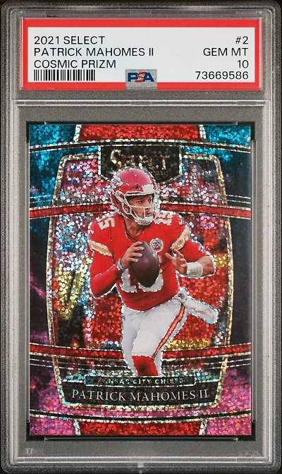 2021 Panini Select 2 Patrick Mahomes Ii Cosmic Prizm PSA 10