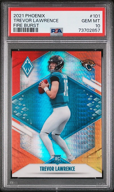 2021 Panini Phoenix 101 Trevor Lawrence Fire Burst PSA 10