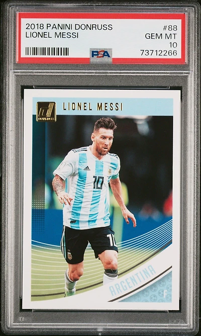 2018 Panini Donruss 88 Lionel Messi PSA 10