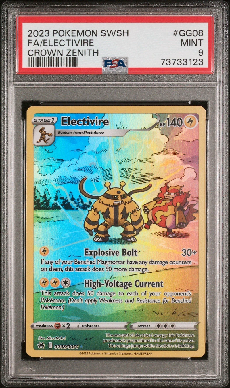 2023 Pokemon Sword And Shield Crown Zenith Gg08 Full Art/electivire PSA