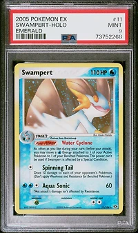 2005 Pokemon Ex Emerald 11 Swampert-holo PSA 9