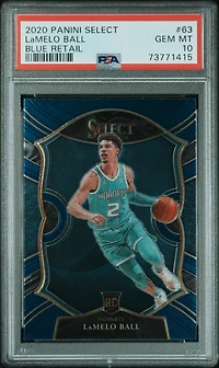 2020 Panini Select 63 Lamelo Ball Blue Retail PSA 10