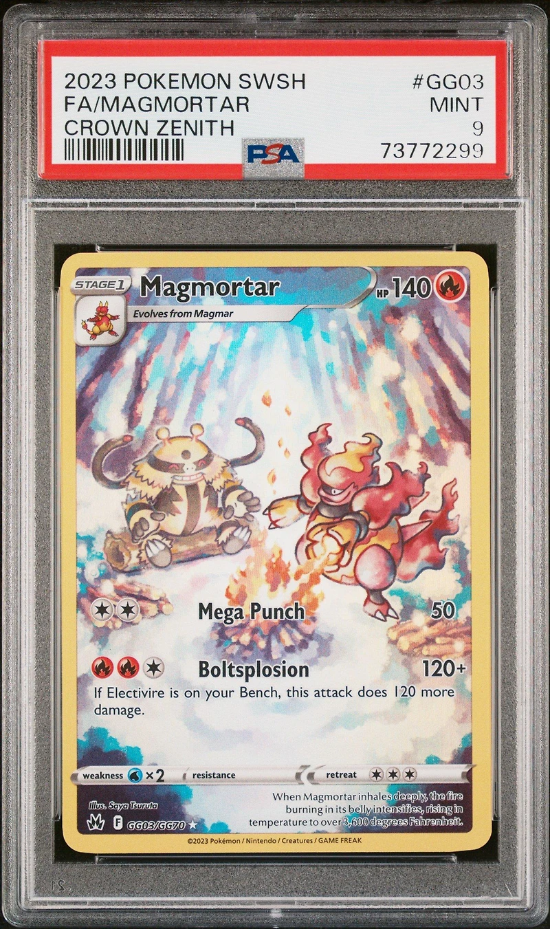 2023 Pokemon Sword And Shield Crown Zenith Gg03 Full Art/magmortar PSA