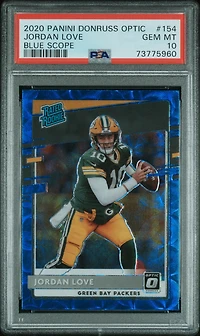 2020 Panini Donruss Optic 154 Jordan Love Blue Scope PSA 10