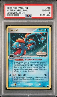 2006 Pokemon Ex Legend Maker 18 Huntail-reverse Foil PSA 8