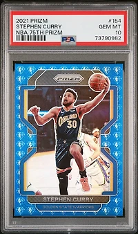 2021 Panini Prizm 154 Stephen Curry Nba 75th Prizm PSA 10