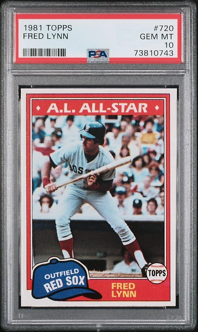 1981 Topps 720 Fred Lynn PSA 10