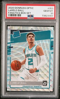 2020 Panini Donruss Optic 153 Lamelo Ball Fanatics Box Set PSA 10