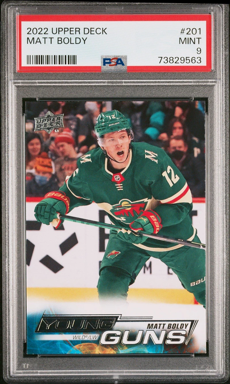 2022 Upper Deck 201 Matt Boldy PSA