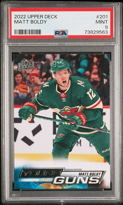 2022 Upper Deck 201 Matt Boldy PSA