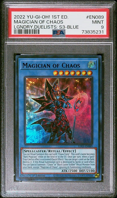 2022 Yu-gi-oh! Legendary Duelists: Season 3 En089 Magician Of Chaos 1st Edition-blue PSA 9