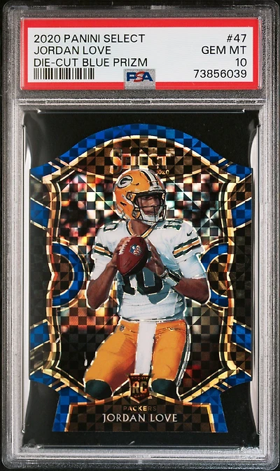 2020 Panini Select 47 Jordan Love Die-cut Prizm PSA 10