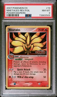 2007 Pokemon Ex Power Keepers 19 Ninetales-reverse Foil PSA