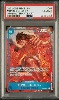 2022 One Piece Japanese Paramount War Monkey D. Luffy Alternate Art PSA 10