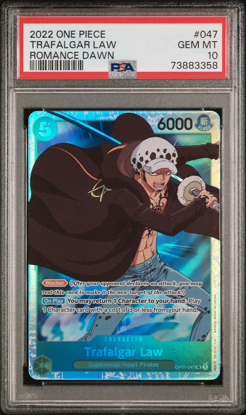 2022 One Piece Op01-romance Dawn 047 Trafalgar Law PSA 10