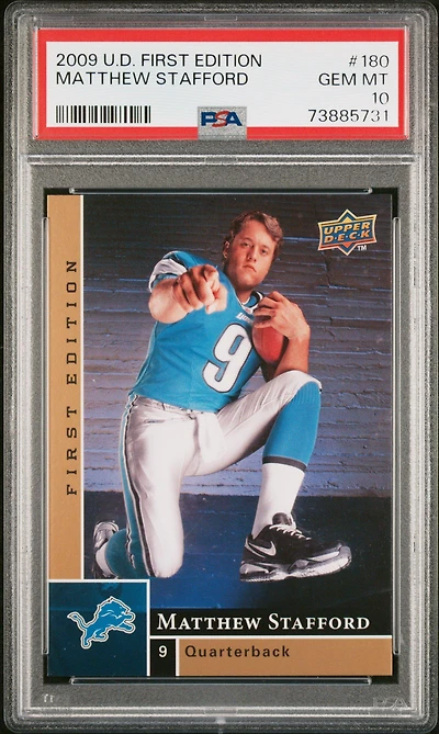2009 Upper Deck First Edition 180 Matthew Stafford PSA 10