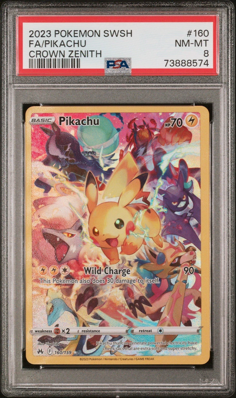 2023 Pokemon Sword And Shield Crown Zenith 160 Fa/pikachu PSA