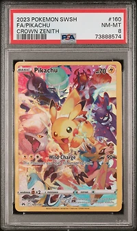 2023 Pokemon Sword And Shield Crown Zenith 160 Fa/pikachu PSA