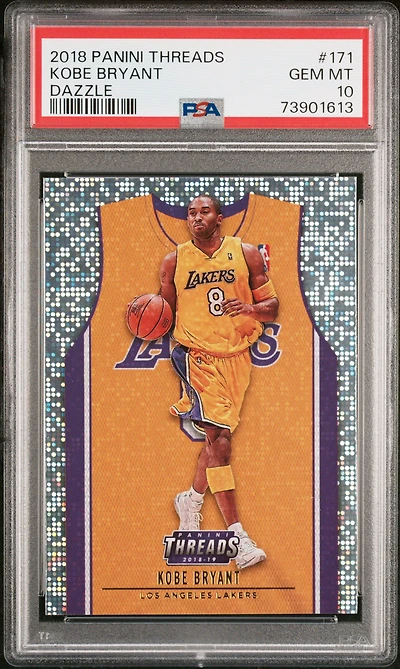 2018 Panini Threads 171 Kobe Bryant Dazzle PSA 10