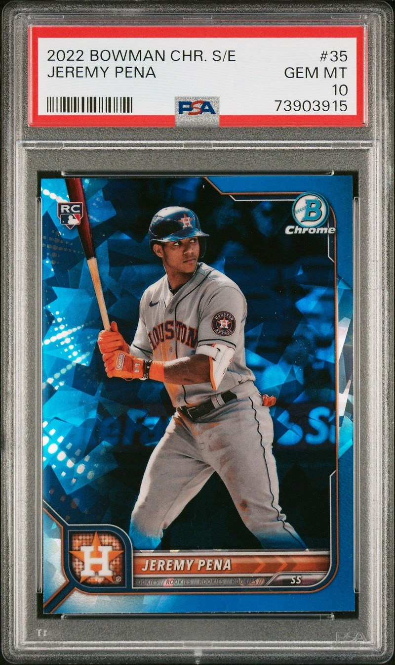 2022 Bowman Chrome Sapphire Edition 35 Jeremy Pena PSA 10