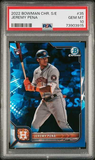 2022 Bowman Chrome Sapphire Edition 35 Jeremy Pena PSA 10