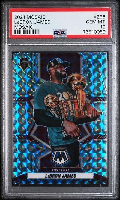 2021 Panini Mosaic 298 Lebron James PSA 10