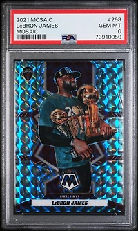 2021 Panini Mosaic 298 Lebron James PSA 10