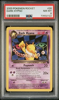 2000 Pokemon Rocket 26 Dark Hypno PSA 8