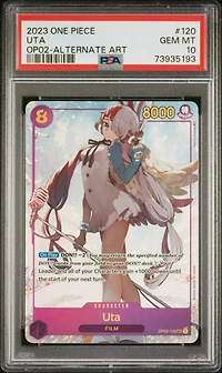 2023 One Piece Op02-paramount War 120 Uta Alternate Art PSA 10