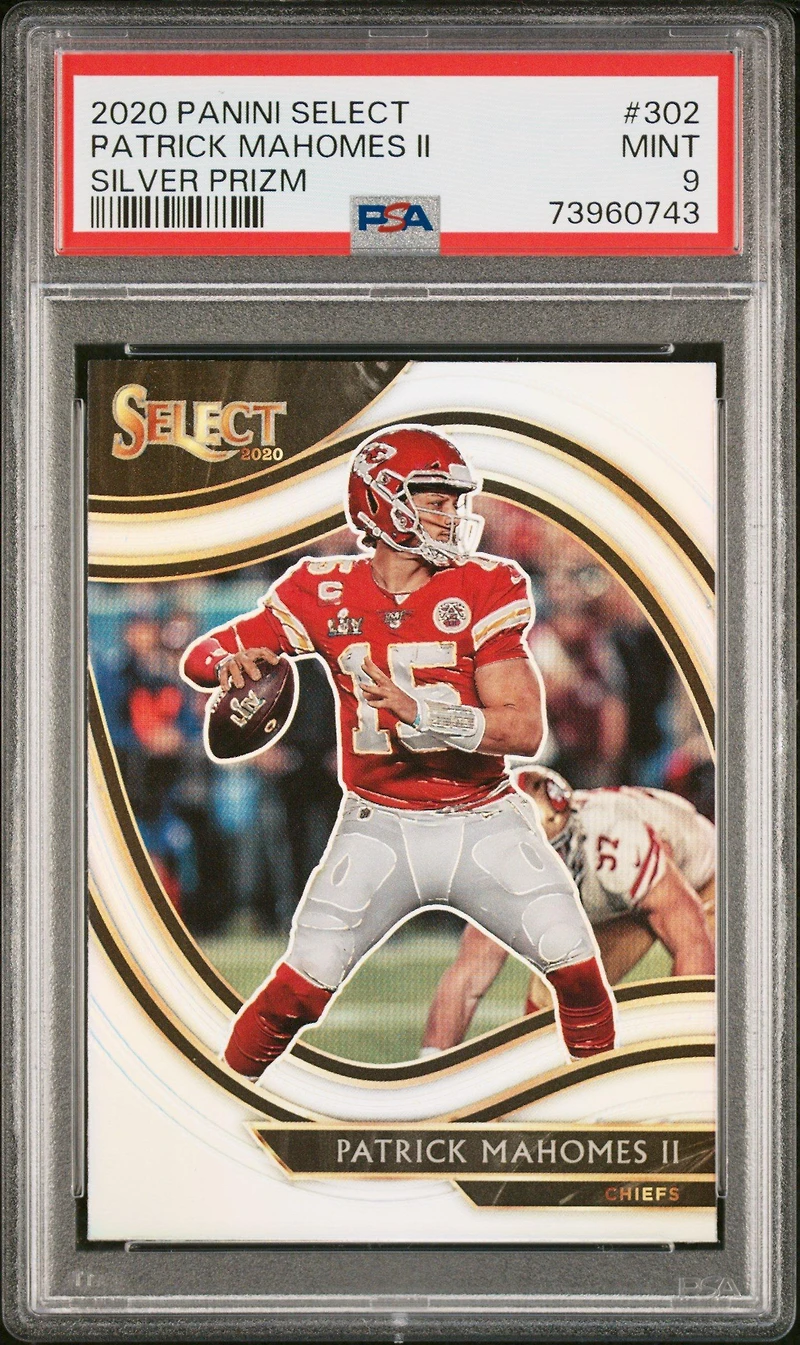 2020 Panini Select 302 Patrick Mahomes Ii Silver Prizm PSA 9