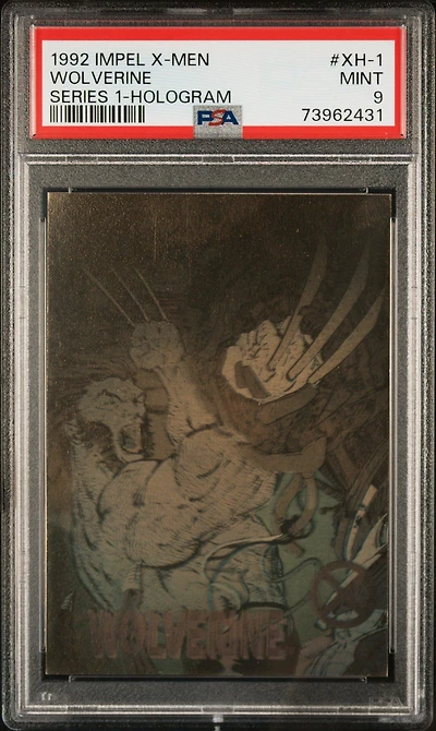 1992 Impel X-men Series 1-hologram Xh-1 Wolverine PSA 9
