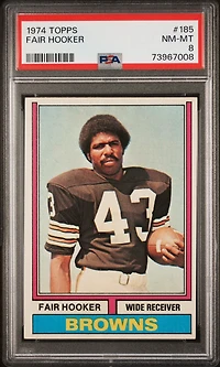 1974 Topps 185 Fair Hooker PSA 8