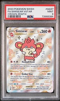 2023 Pokemon Sword And Shield Crown Zenith Gg37 Fa/simisear Vstar PSA