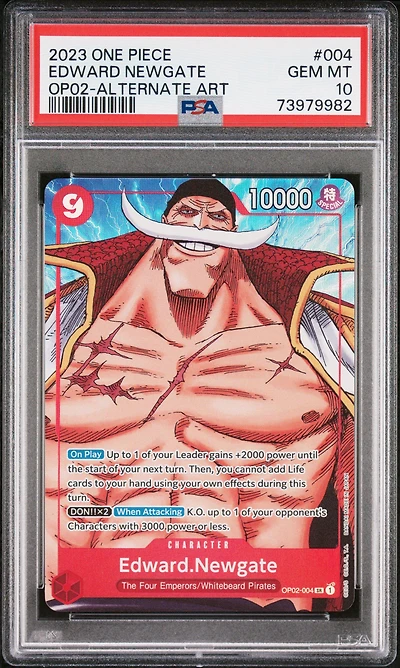 2023 One Piece Paramount War Edward Newgate Alternate Art PSA