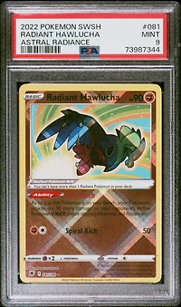 2022 Pokemon Sword & Shield Astral Radiance 081 Radiant Hawlucha PSA 9