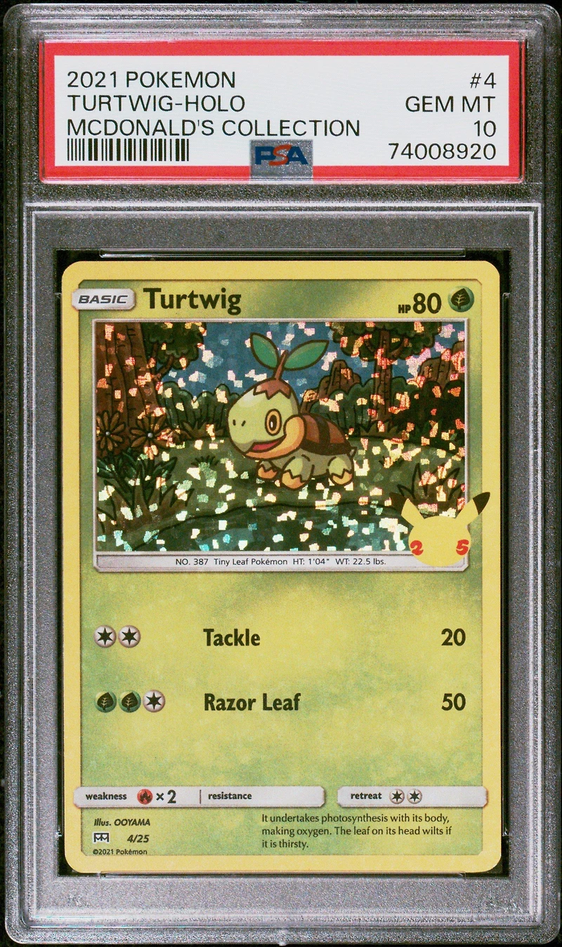 2021 Pokemon Mcdonald's Collection 4 Turtwig-holo PSA 10