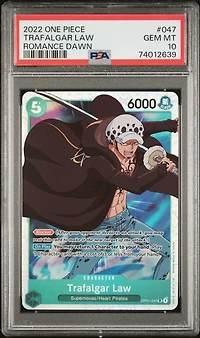2022 One Piece Op01-romance Dawn 047 Trafalgar Law PSA 10