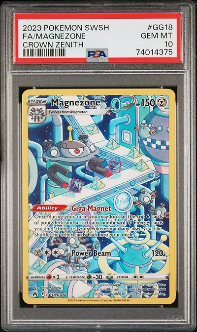2023 Pokemon Sword And Shield Crown Zenith Gg18 Full Art/magnezone PSA