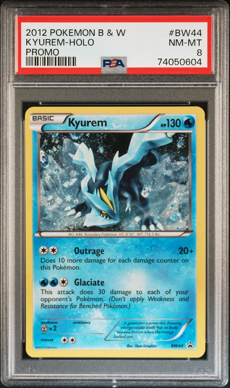 2012 Pokemon Black & White Promo Bw44 Kyurem-holo PSA 8