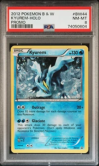 2012 Pokemon Black & White Promo Bw44 Kyurem-holo PSA 8