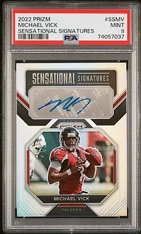 2022 Panini Prizm Sensational Signatures Ssmv Michael Vick PSA 9