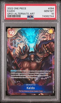 2022 One Piece Romance Dawn 094 Kaido Alternate Art PSA 10