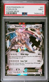 2016 Pokemon Xy Steam Siege 67 Steelix Ex PSA 9