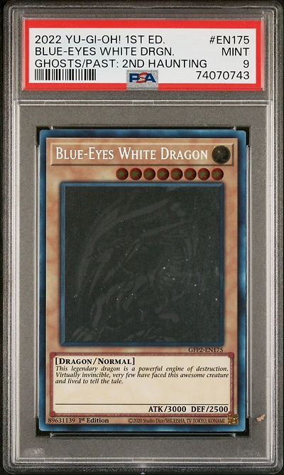 2022 Yu-gi-oh! Gfp2-ghosts From The Past: The 2nd Haunting En175 Blue-eyes White Dragon 1st Edition PSA
