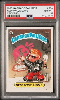 1985 Garbage Pail Kids Stickers 30a New Wave Dave PSA 8
