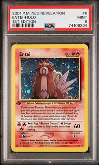 2001 Pokemon Neo Revelation 1st Edition 6 Entei-holo PSA 9