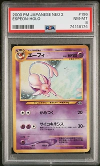 2000 Pokemon Japanese Neo 2 196 Espeon-holo PSA